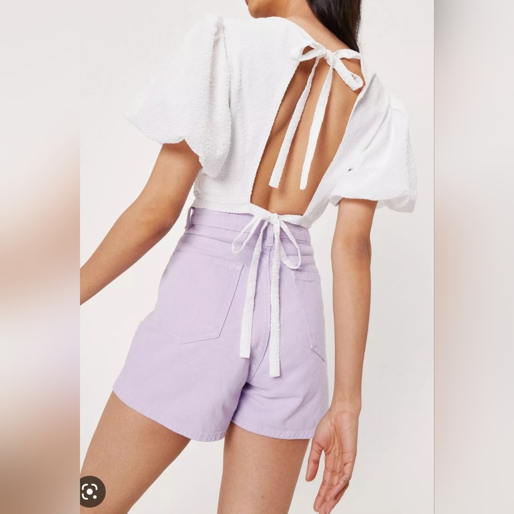NWT textured tie back top US size 8